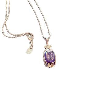 Sajen 925 Sterling Silver Druzy Necklace